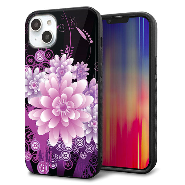 iPhone14 Plus 強化ガラス&TPUスマホケース ガラプリ【564 3Dフラワー】