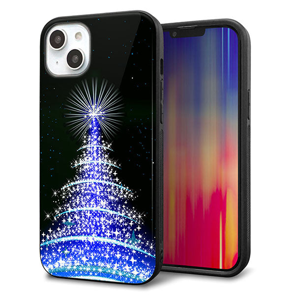 iPhone14 Plus 強化ガラス&TPUスマホケース ガラプリ【589 ブルーライトツリー】