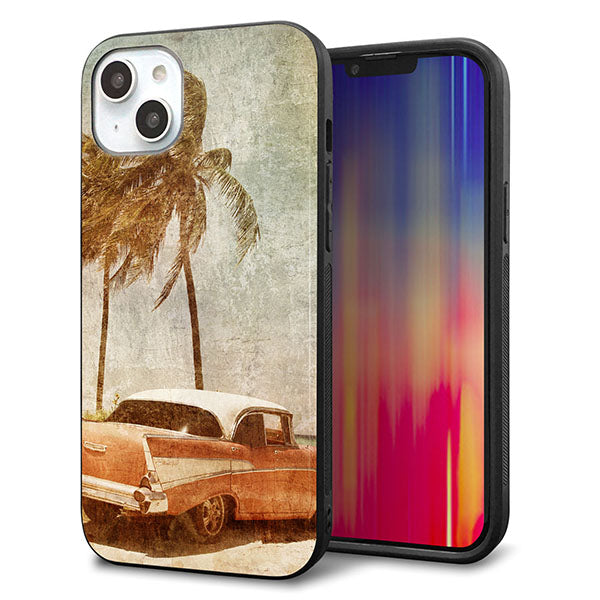 iPhone14 Plus 強化ガラス&TPUスマホケース ガラプリ【620 憧れの時-CAR】