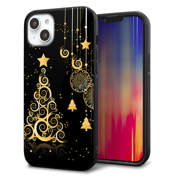 iPhone14 Plus 強化ガラス&TPUスマホケース ガラプリ【721 その他のカラークリスマスツリー】