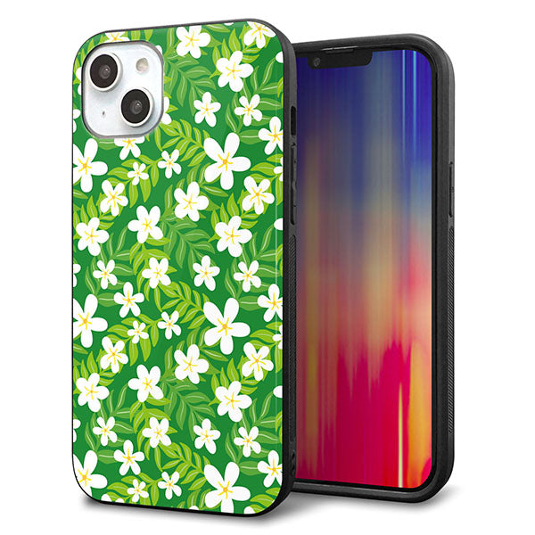 iPhone14 Plus 強化ガラス&TPUスマホケース ガラプリ【760 ジャスミンの花畑】
