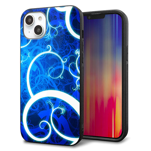 iPhone14 Plus 強化ガラス&TPUスマホケース ガラプリ【EK850 神秘の草】