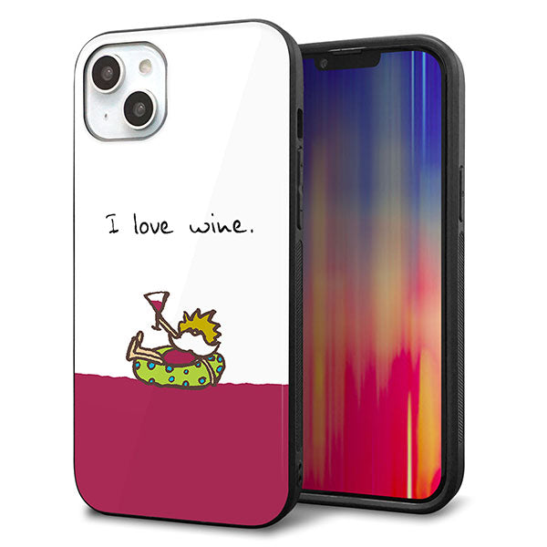 iPhone14 Plus 強化ガラス&TPUスマホケース ガラプリ【IA811 ワインの神様】