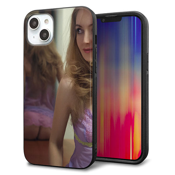 iPhone14 Plus 強化ガラス&TPUスマホケース ガラプリ【KM886 ミラー】