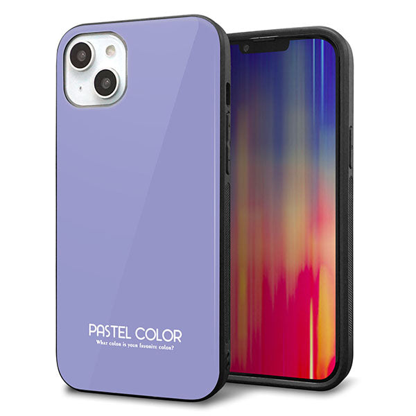 iPhone14 Plus 強化ガラス&TPUスマホケース ガラプリ【KM900 パステルカラー(パステルブルー)】