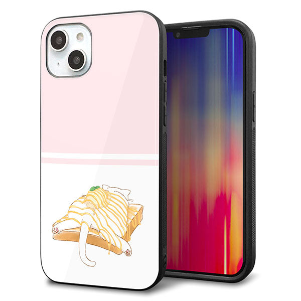 iPhone14 Plus 強化ガラス&TPUスマホケース ガラプリ【KM961 メープルアイス】