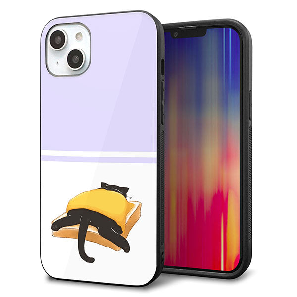 iPhone14 Plus 強化ガラス&TPUスマホケース ガラプリ【KM962 チーズ】