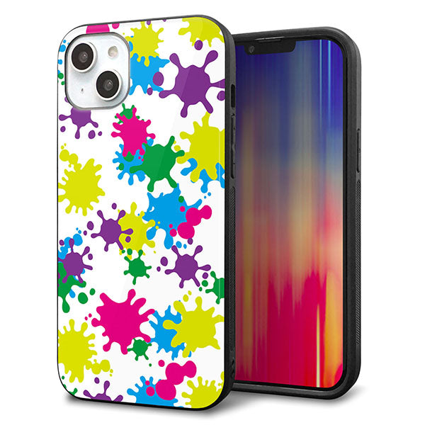 iPhone14 Plus 強化ガラス&TPUスマホケース ガラプリ【MA878 ペイントホワイト】