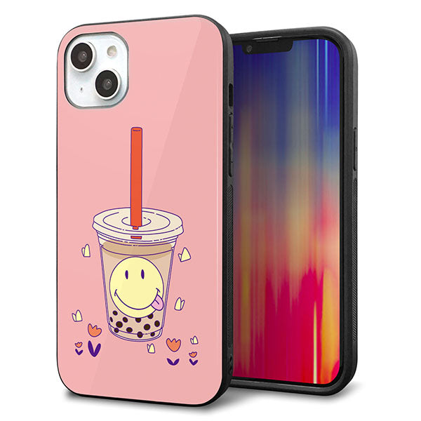 iPhone14 Plus 強化ガラス&TPUスマホケース ガラプリ【MA903 タピオカ】