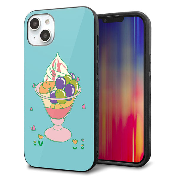 iPhone14 Plus 強化ガラス&TPUスマホケース ガラプリ【MA905 マスカットパフェ】