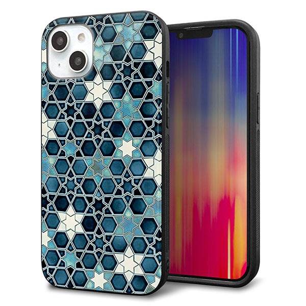 iPhone14 Plus 強化ガラス&TPUスマホケース ガラプリ【MA955 パターン柄 C】