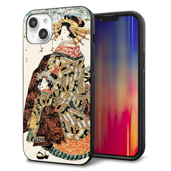 iPhone14 Plus 強化ガラス&TPUスマホケース ガラプリ【MA967 花魁 C】