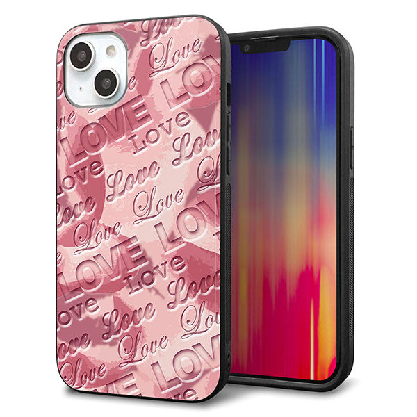 iPhone14 Plus 強化ガラス&TPUスマホケース ガラプリ【SC844 フラワーヴェルニLOVE(ローズヴェルール)】