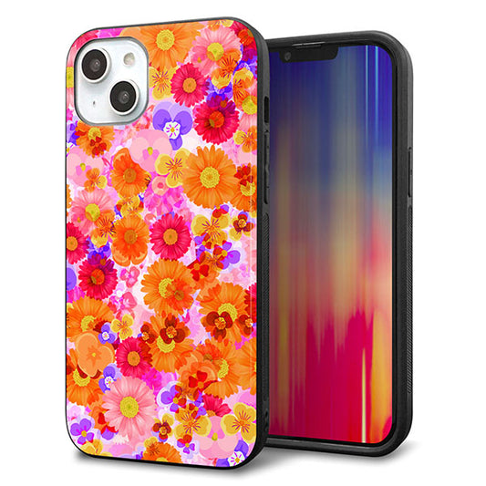 iPhone14 Plus 強化ガラス&TPUスマホケース ガラプリ【SC869 リバティプリント フルールドパルファン(ピンク)】