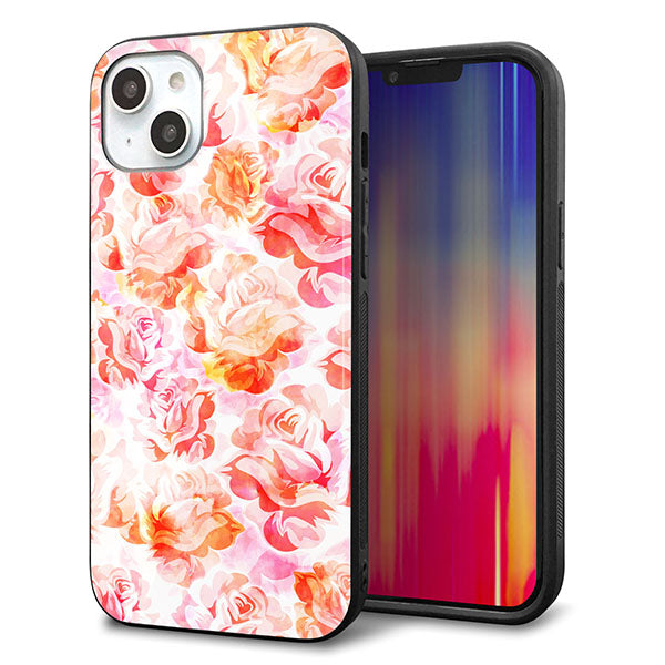 iPhone14 Plus 強化ガラス&TPUスマホケース ガラプリ【SC930 ローズ レッド】