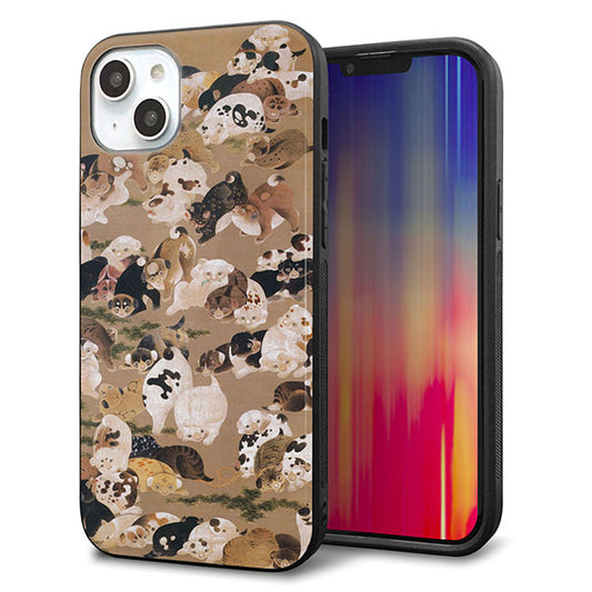 iPhone14 Plus 強化ガラス&TPUスマホケース ガラプリ【TA008 百犬】