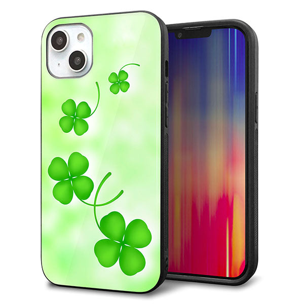 iPhone14 Plus 強化ガラス&TPUスマホケース ガラプリ【VA819 まいおりる幸運】