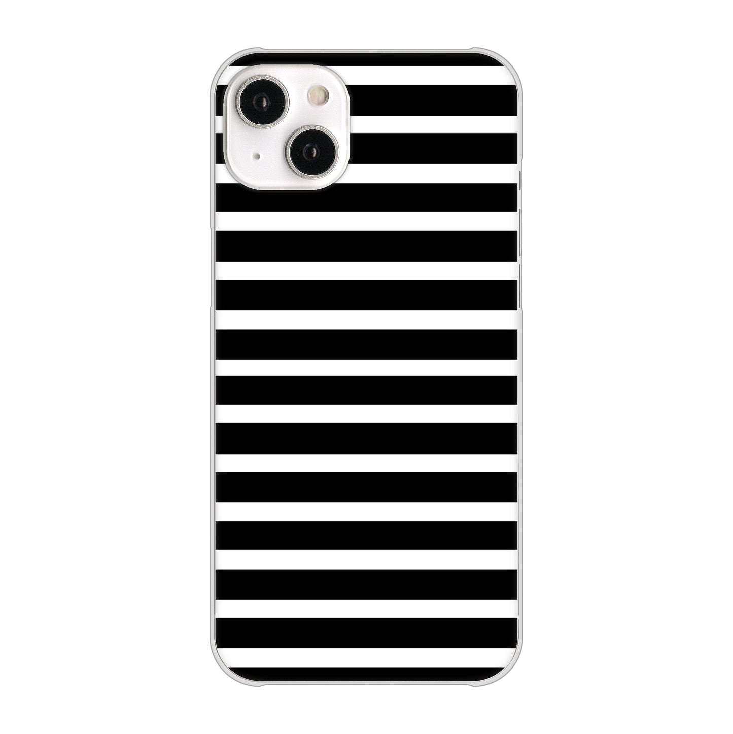 iPhone14 Plus 高画質仕上げ 背面印刷 ハードケース【330 サイドボーダーブラック】