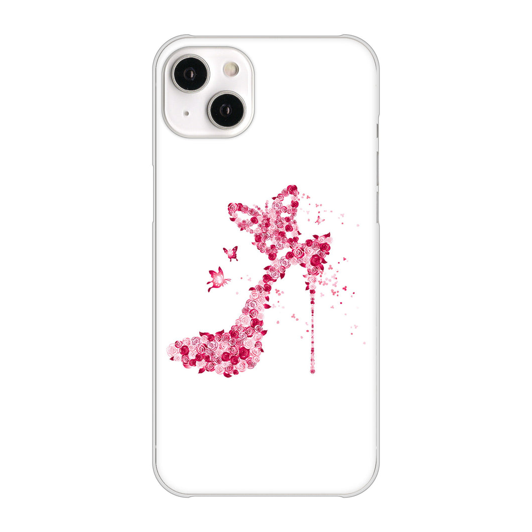 iPhone14 Plus 高画質仕上げ 背面印刷 ハードケース【387 薔薇のハイヒール】