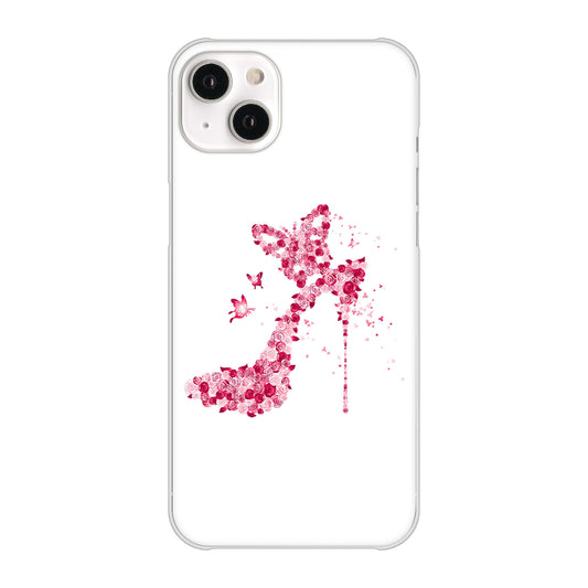 iPhone14 Plus 高画質仕上げ 背面印刷 ハードケース【387 薔薇のハイヒール】