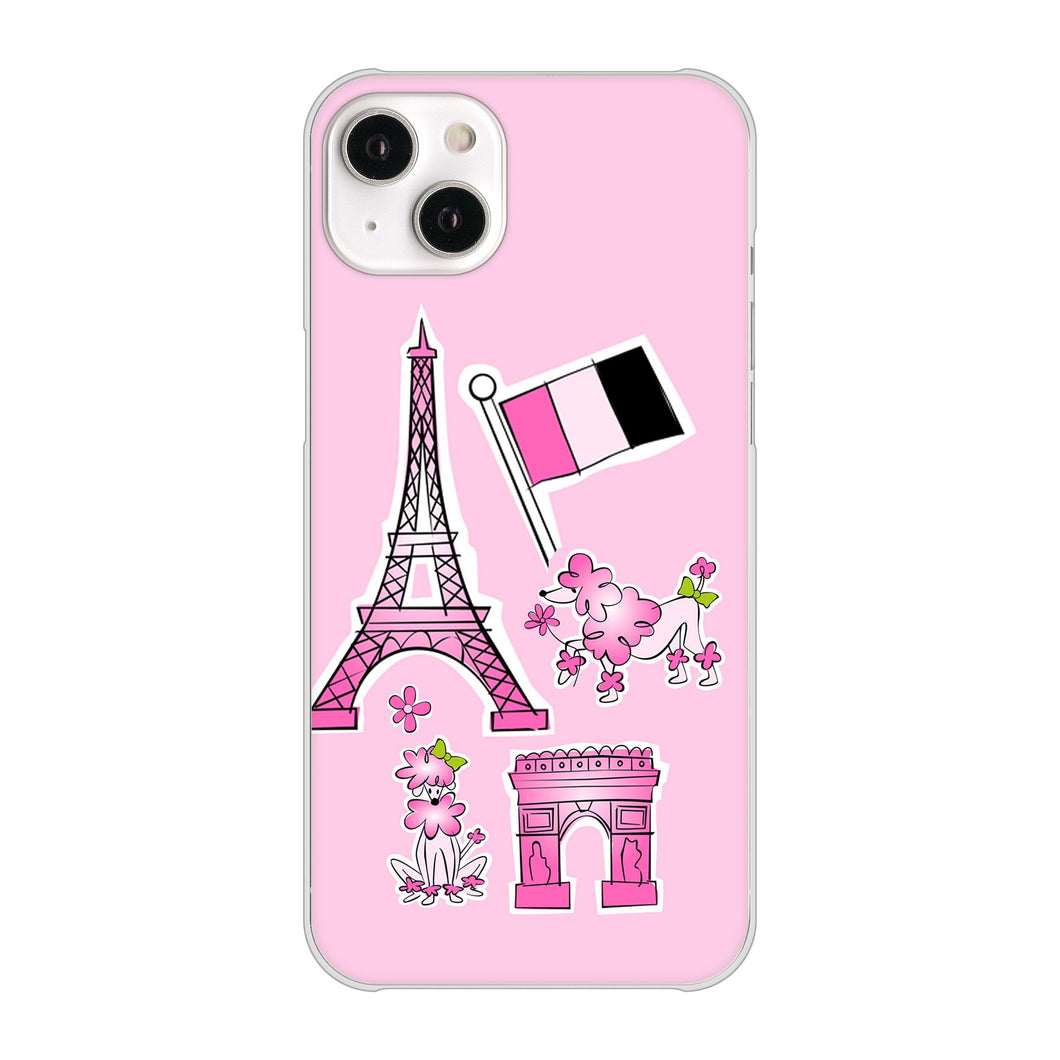 iPhone14 Plus 高画質仕上げ 背面印刷 ハードケース【578 ピンクのフランス】