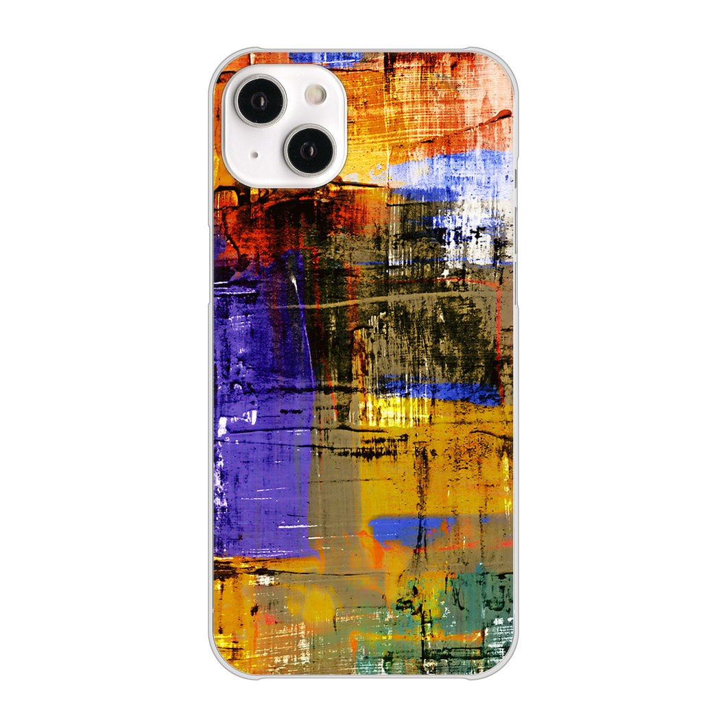 iPhone14 Plus 高画質仕上げ 背面印刷 ハードケース【609 クラッシュアートBL】