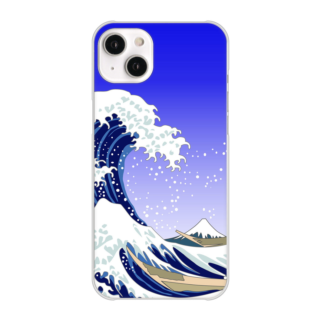 iPhone14 Plus 高画質仕上げ 背面印刷 ハードケース【625 波に富士】
