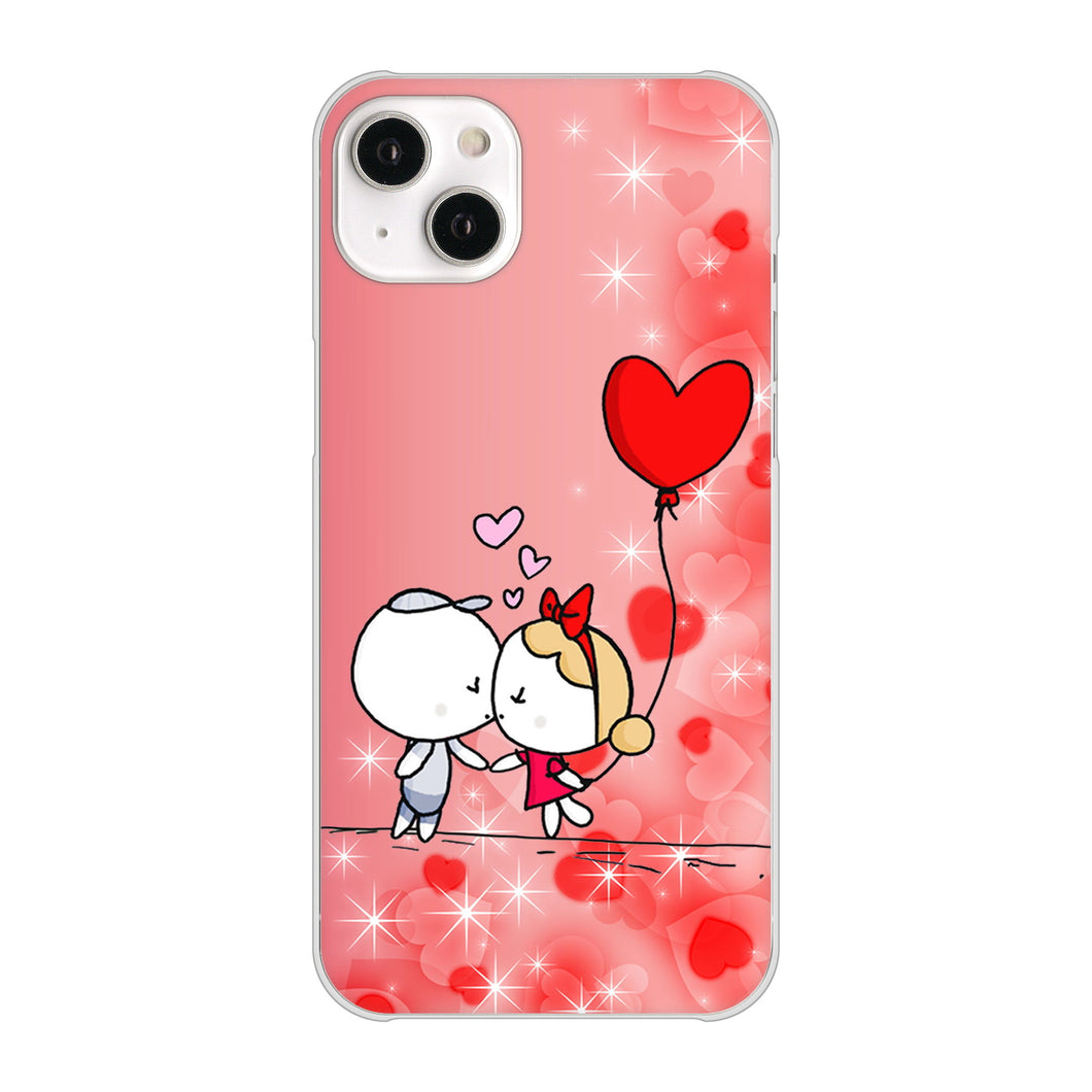 iPhone14 Plus 高画質仕上げ 背面印刷 ハードケース【655 ハートに染まった恋】