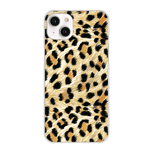 iPhone14 Plus 高画質仕上げ 背面印刷 ハードケース【687 かっこいいヒョウ柄】