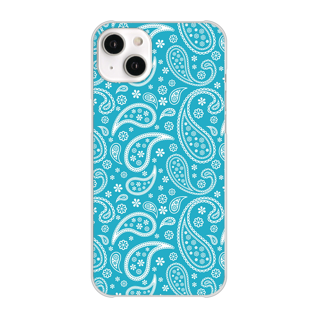 iPhone14 Plus 高画質仕上げ 背面印刷 ハードケース【766 ペイズリーブルー】