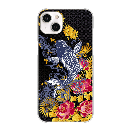 iPhone14 Plus 高画質仕上げ 背面印刷 ハードケース【1028 牡丹と鯉】