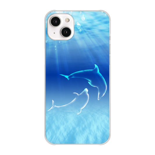 iPhone14 Plus 高画質仕上げ 背面印刷 ハードケース【1048 海の守り神イルカ】