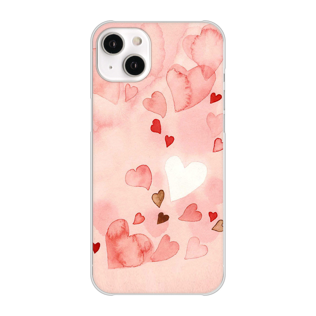 iPhone14 Plus 高画質仕上げ 背面印刷 ハードケース【1125 ハートの和紙】