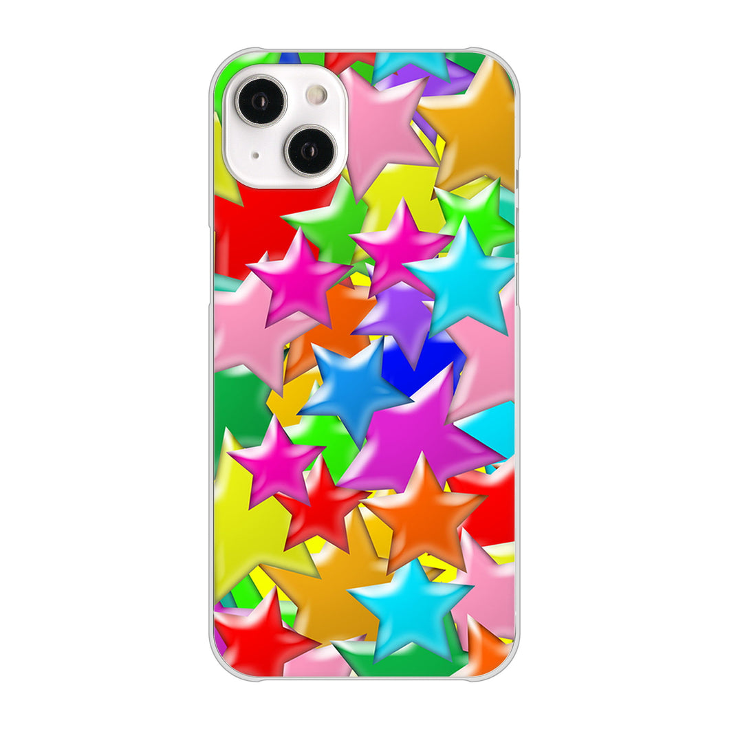 iPhone14 Plus 高画質仕上げ 背面印刷 ハードケース【1293 ランダムスター】
