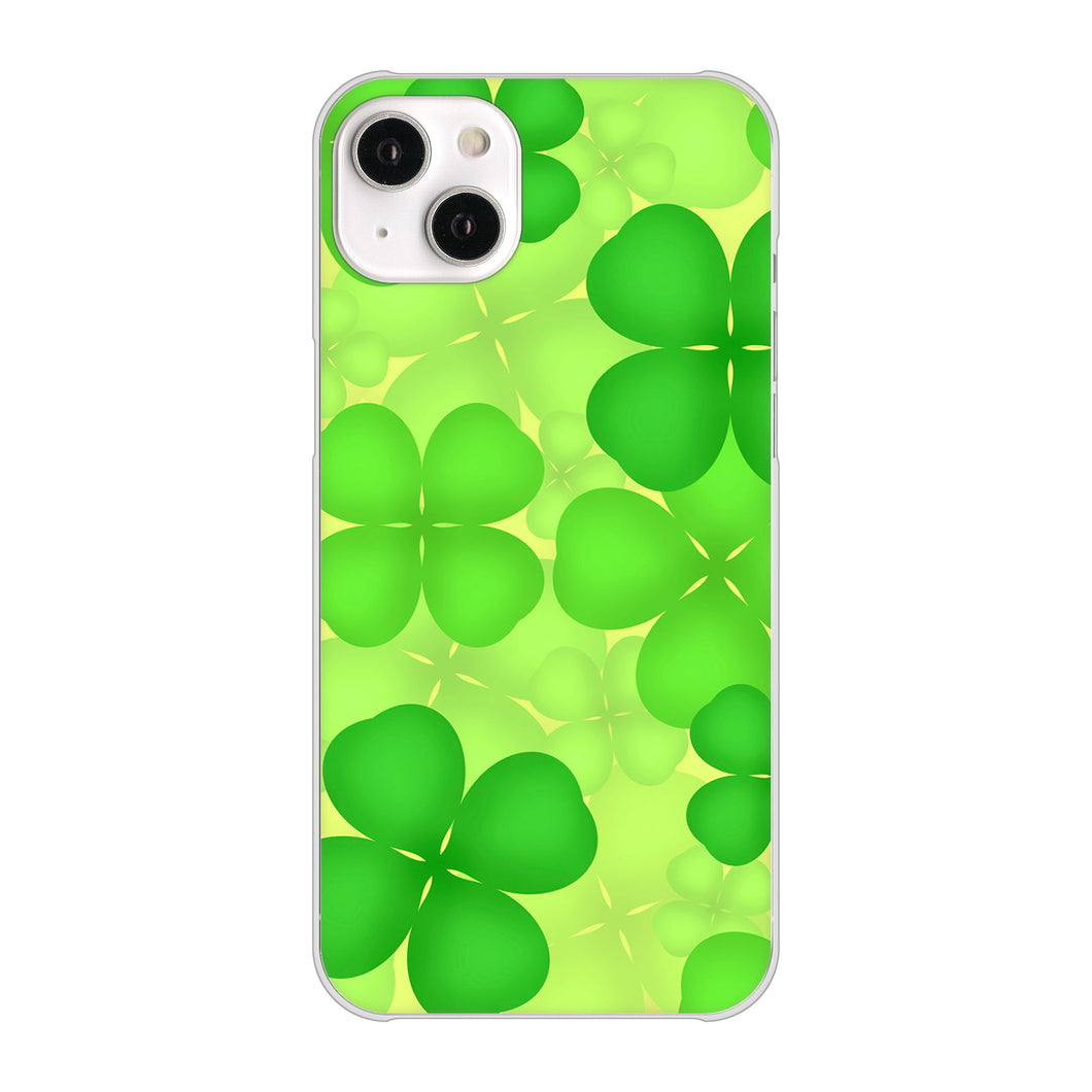 iPhone14 Plus 高画質仕上げ 背面印刷 ハードケース【1297 四つ葉のクローバー】