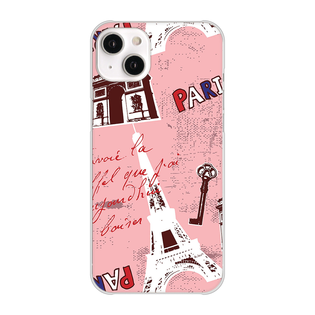 iPhone14 Plus 高画質仕上げ 背面印刷 ハードケース【EK813 ビューティフルパリレッド】