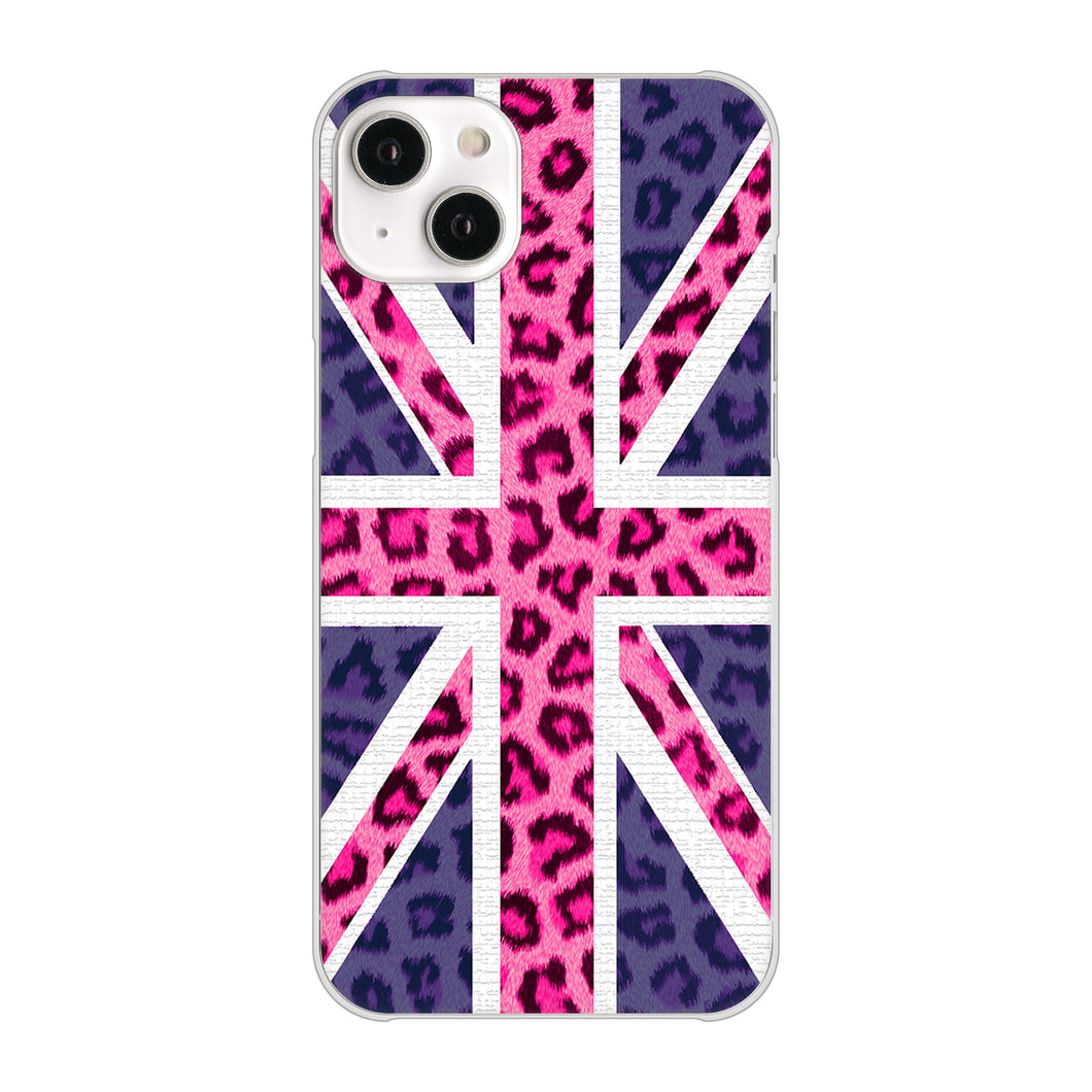 iPhone14 Plus 高画質仕上げ 背面印刷 ハードケース【EK893 ユニオンジャックヒョウ】