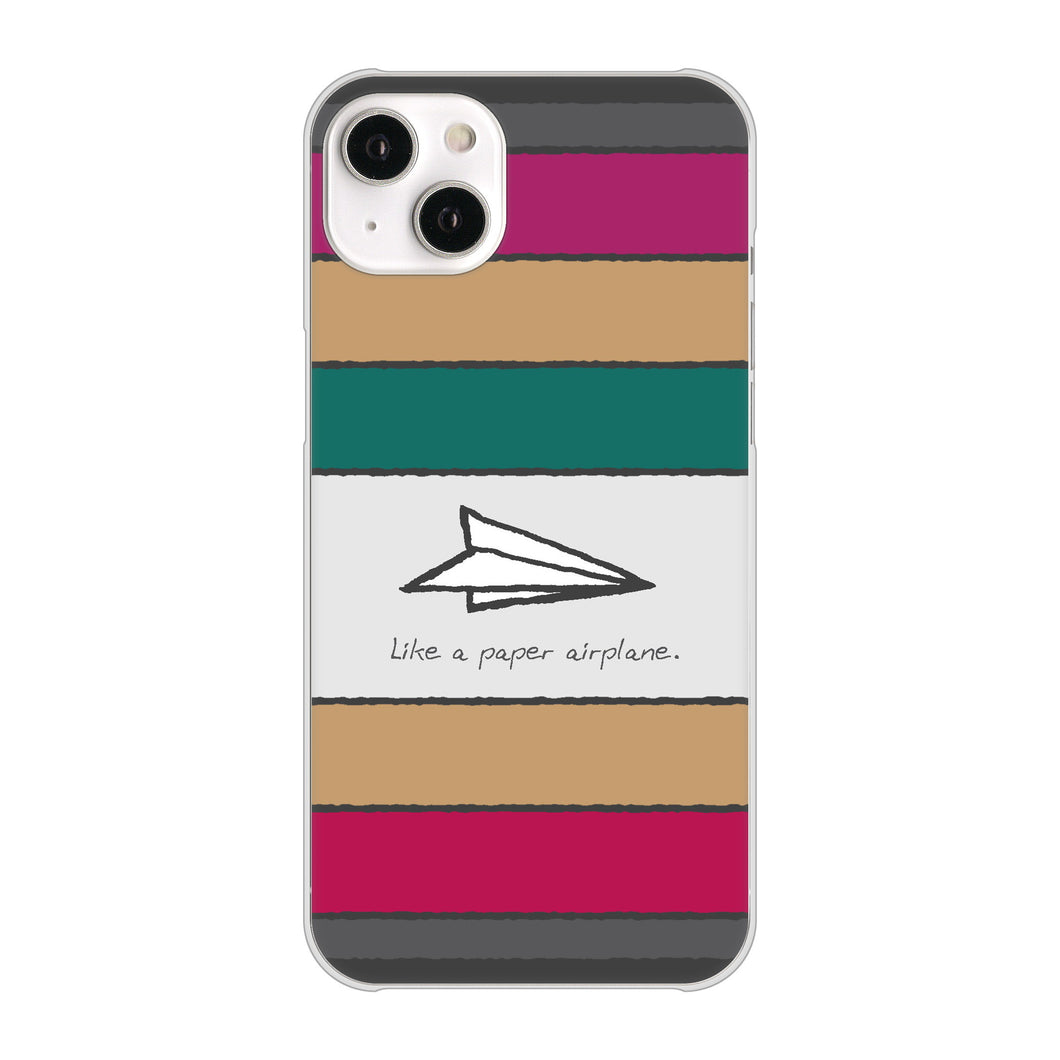 iPhone14 Plus 高画質仕上げ 背面印刷 ハードケース【IA809 かみひこうき】