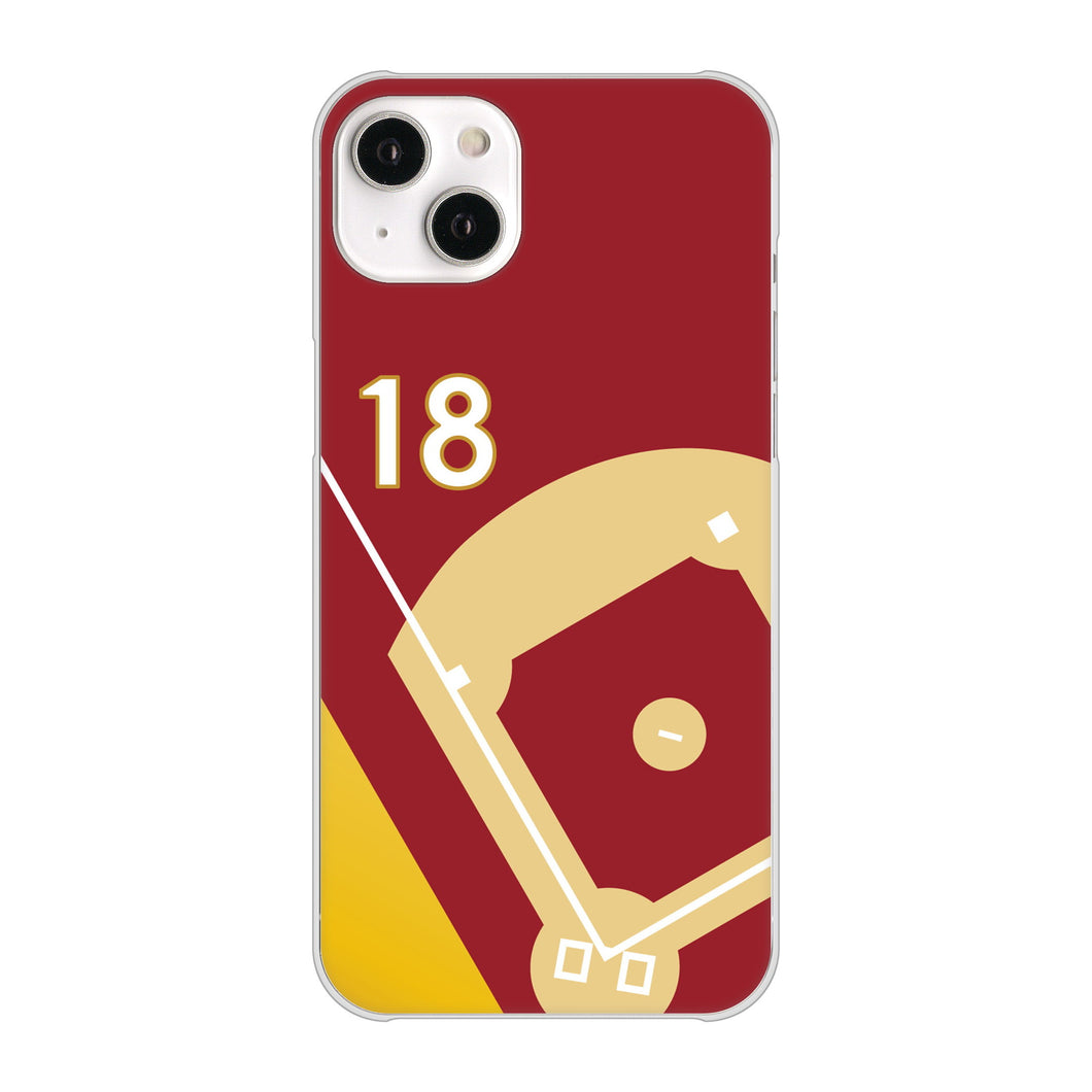 iPhone14 Plus 高画質仕上げ 背面印刷 ハードケース【IB924 baseball_グラウンド】