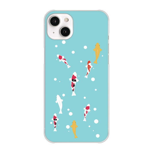 iPhone14 Plus 高画質仕上げ 背面印刷 ハードケース【KG800 コイの遊泳】