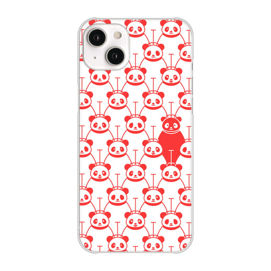 iPhone14 Plus 高画質仕上げ 背面印刷 ハードケース【MA913 パターン パンダ】