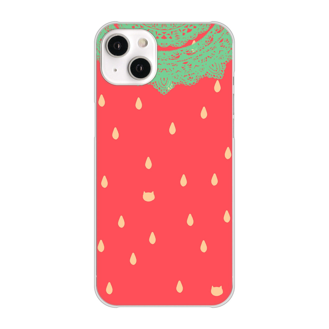 iPhone14 Plus 高画質仕上げ 背面印刷 ハードケース【MI800 strawberry ストロベリー】