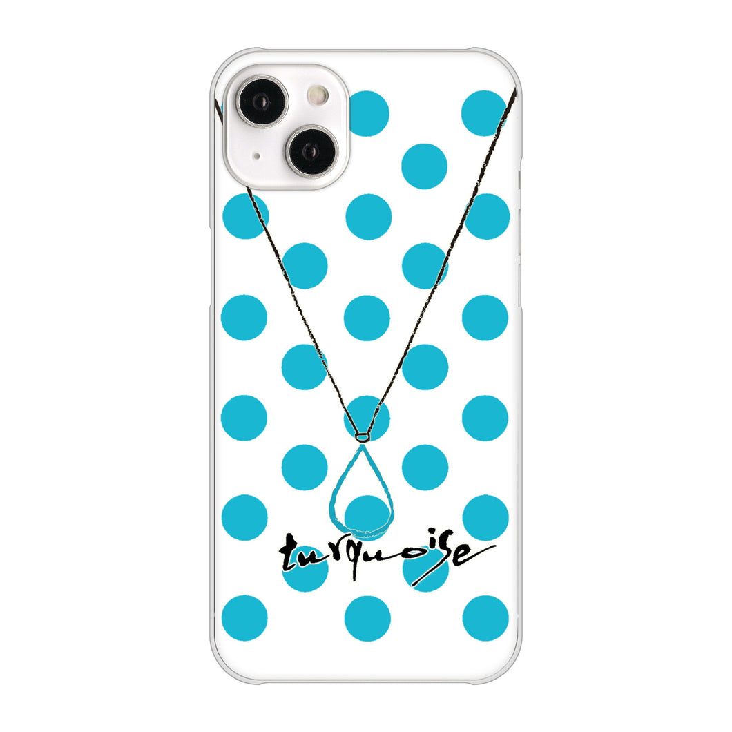 iPhone14 Plus 高画質仕上げ 背面印刷 ハードケース【OE821 12月ターコイズ】