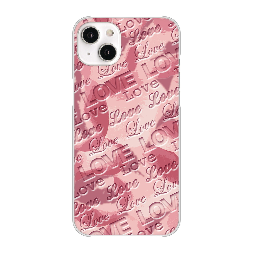 iPhone14 Plus 高画質仕上げ 背面印刷 ハードケース【SC844 フラワーヴェルニLOVE(ローズヴェルール)】