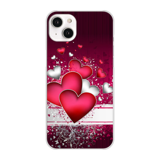 iPhone14 Plus 高画質仕上げ 背面印刷 ハードケース【VA835 ハートの息吹】