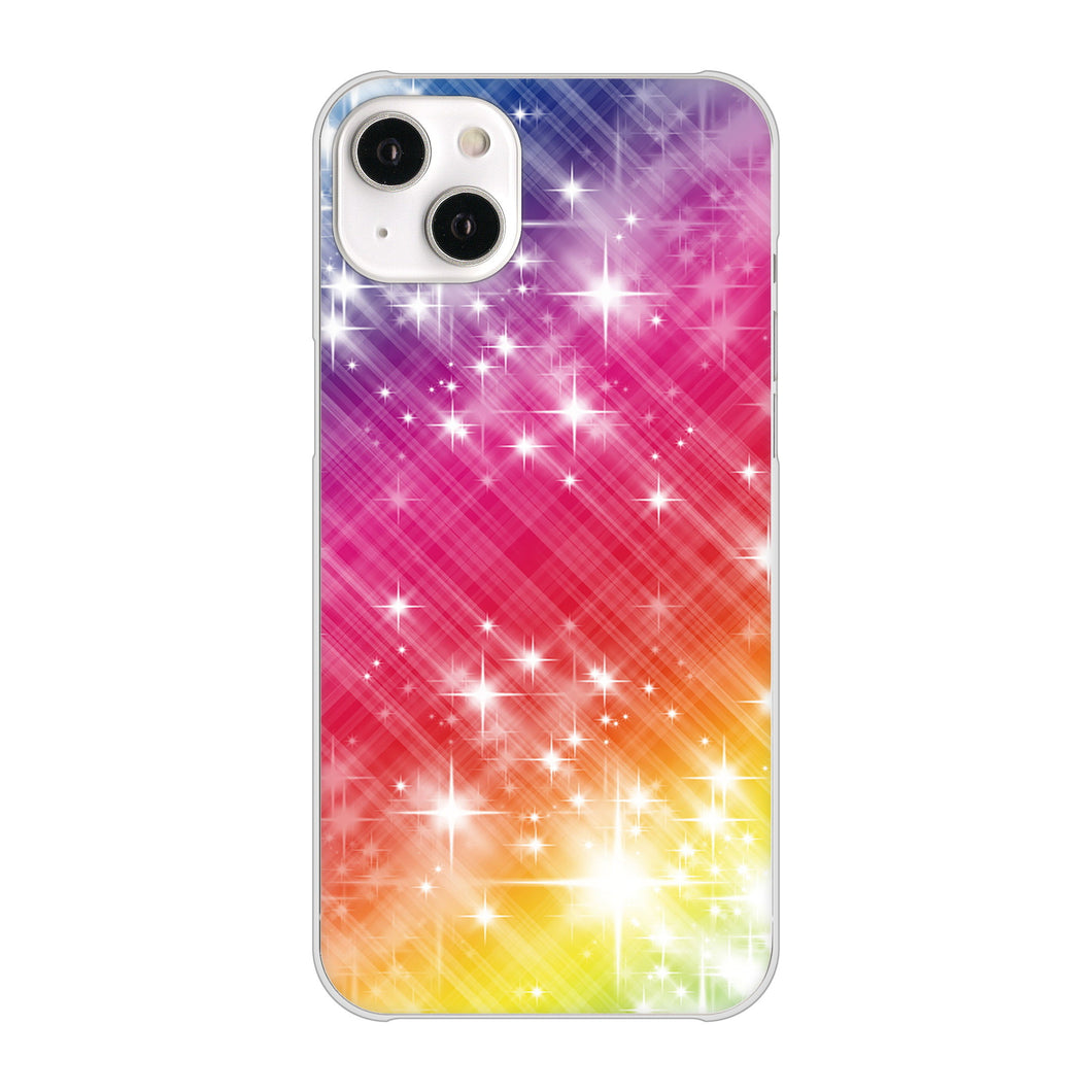 iPhone14 Plus 高画質仕上げ 背面印刷 ハードケース【VA872 レインボーフレーム】