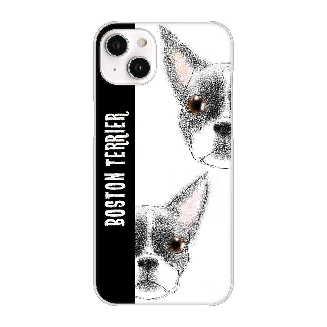 iPhone14 Plus 高画質仕上げ 背面印刷 ハードケース【YD850 ボストンテリア01】