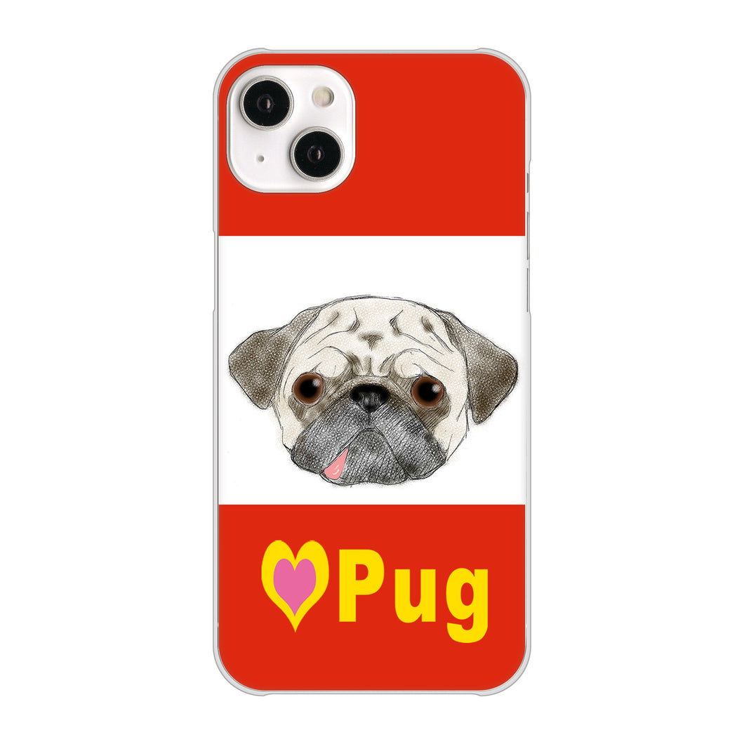 iPhone14 Plus 高画質仕上げ 背面印刷 ハードケース【YD856 パグ02】