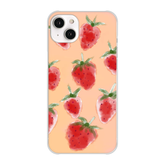 iPhone14 Plus 高画質仕上げ 背面印刷 ハードケース【YJ179 イチゴ 水彩179】
