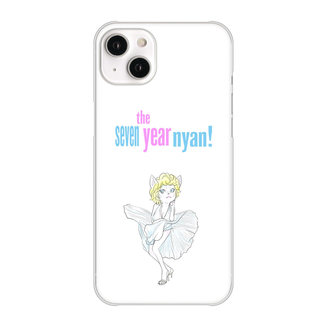 iPhone14 Plus 高画質仕上げ 背面印刷 ハードケース【YJ249 マリリンモンローにゃん】